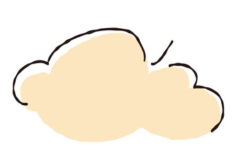 手描きのシンプルなゆるいパステルカラーの吹き出し