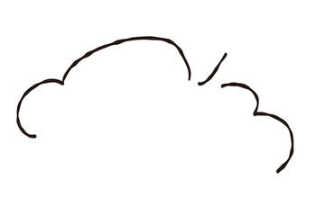 手描きのシンプルなゆるい白黒の吹き出し