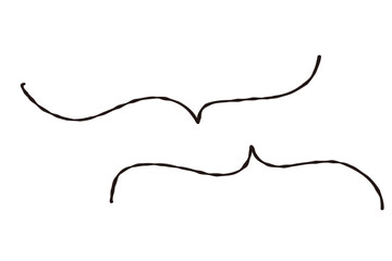 手描きのシンプルなゆるい白黒の吹き出し