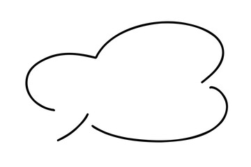 手描きのシンプルなゆるい黒一色の吹き出し
