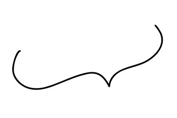 手描きのシンプルなゆるい黒一色の吹き出し