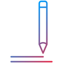 Pencil line icon style