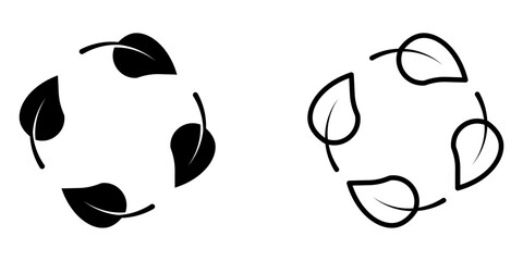 eco icon on white background