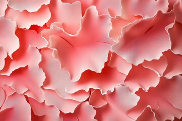 Close-up view of delicate, overlapping, pink flower petals.
