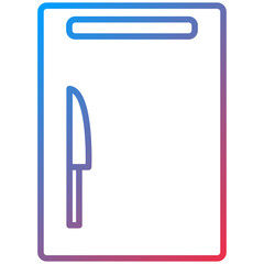 Cutting Board line icon style