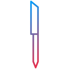 Bread Knife line icon style