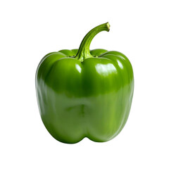 A bell pepper and pepper fruit freshness vegetable isolated on transparent or white background.