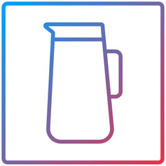 Teapot line icon style