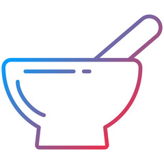 Mortar line icon style