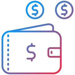 Expenses line icon style
