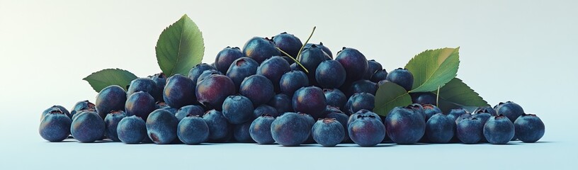 Fresh blueberries with leaves (2)