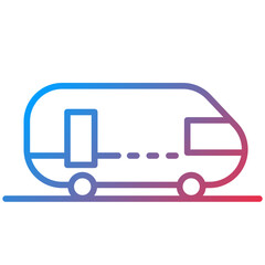 Caravan Line Icon Style