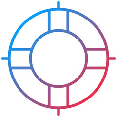 Lifeguard Line Icon Style