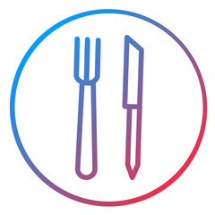 Restaurant Line Icon Style