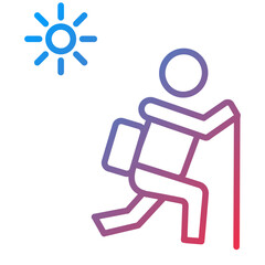 Tourist Line Icon Style