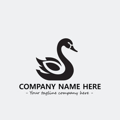 Swan Silhouette Logo Company Design Illustration Vector Graphic Image