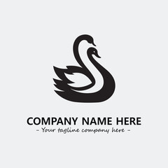 Fototapeta premium Swan Silhouette Logo Company Design Illustration Vector Graphic Image