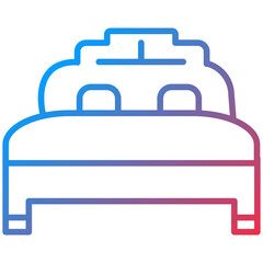 Bed Line Icon Style