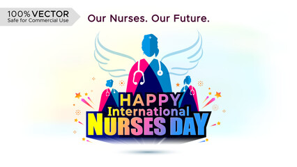 Happy International Nurses Day Banner Design.
