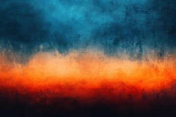 Abstract painting with vibrant colors blending beautifully well