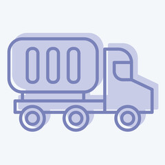 Icon Container Truck. related to Industry symbol. two tone style. design editable