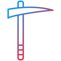 Pickaxe Line Icon Style