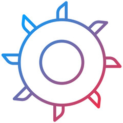 Circular Saw Line Icon Style