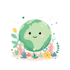 green planet vector illustration