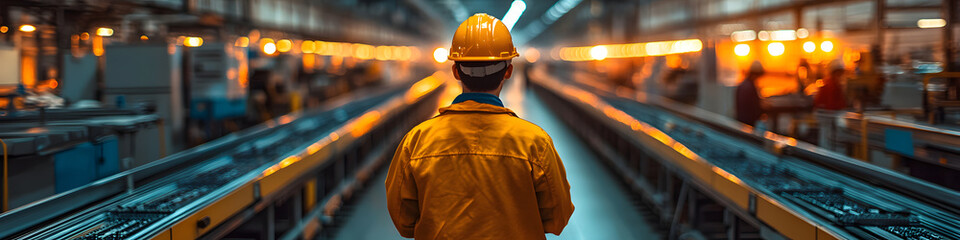 Factory Worker in Industrial Setting