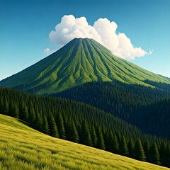 Fototapeta premium Mount Agou’s Misty Slopes