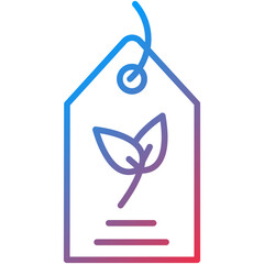 Eco Tag Line Icon Style