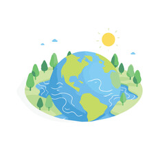 planet earth in the water