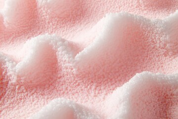 Fototapeta premium Close up view of textured soft pink fabric.