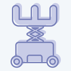 Icon Scissor Lift. related to Industry symbol. two tone style. design editable