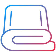 Fototapeta premium Blanket Line Icon Style