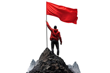 "Victory at the Summit: Conquering New Heights with Red Flag"