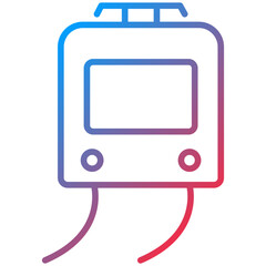 Tram Line Icon Style