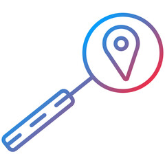 Search Location Line Icon Style