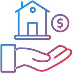 Real Estate Line Icon Style