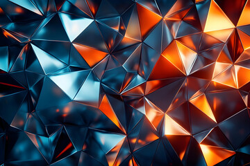 Abstract geometric backgrounds featuring colorful crystal patterns, metallic textures, 3D cubes and futuristic designs, ideal for modern technology, architecture, and creative visual projects.