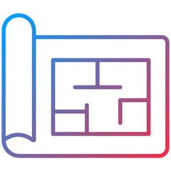 Blueprint Line Icon Style