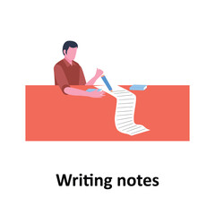 Writing notes Vector illustration which can easily modify or edit