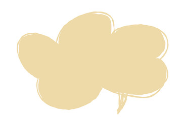 手描きのシンプルな落書き風パステルカラーの吹き出し