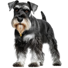Miniature Schnauzer Isolated on Transparent Background