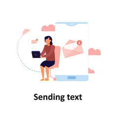  Sending chat Vector illustration which can easily modify or edit