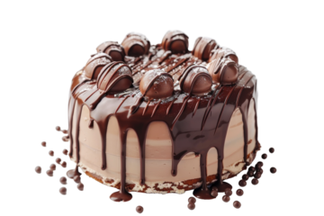 Beyond Gravity: Gravity-Defying Cake Insights Isolated On White Background.