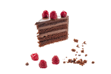 Defying Sweetness: Gravity-Defying Cake Unveiled Isolated On White Background.