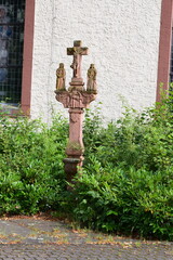 red limestone cross, medieval heritage