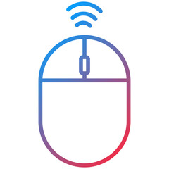 Wireless Mouse Line Icon Style