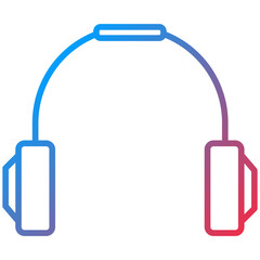 Headphone Line Icon Style